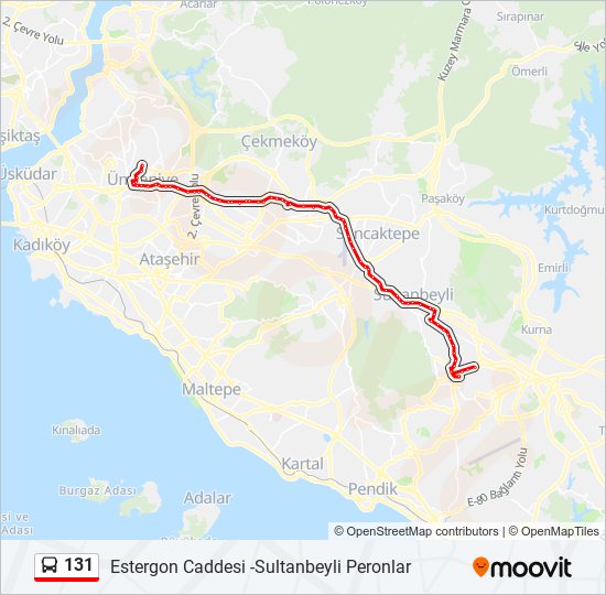 131 bus Line Map