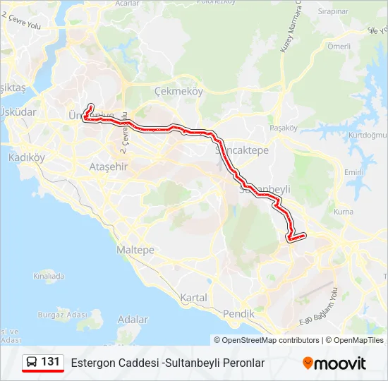 131 Bus Line Map