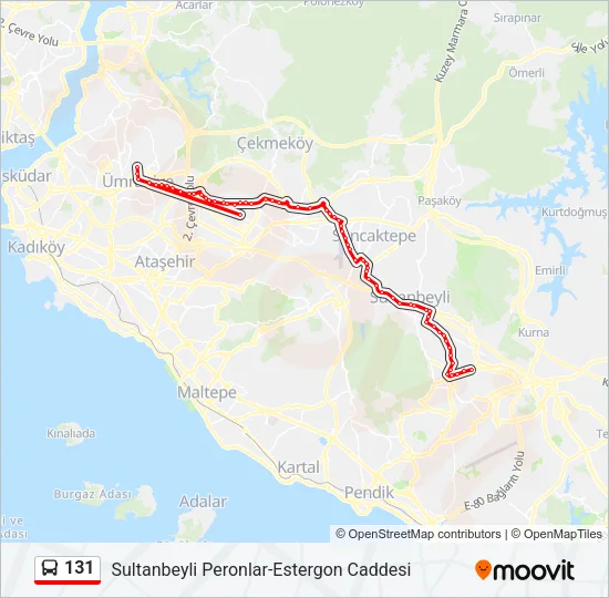 131 Bus Line Map