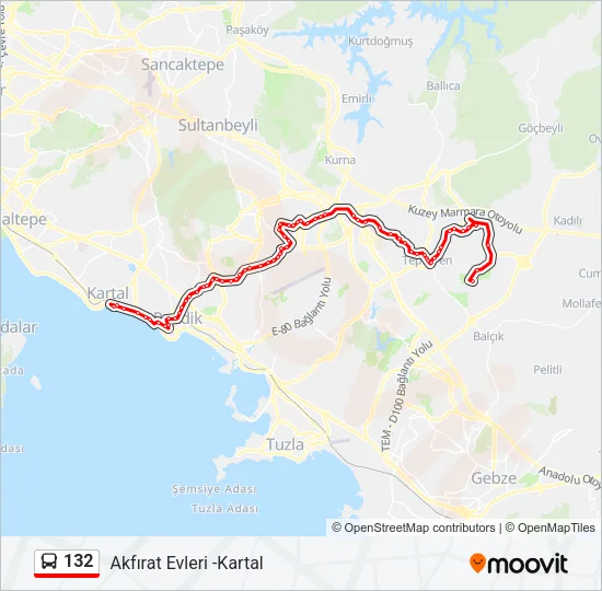 132 Bus Line Map