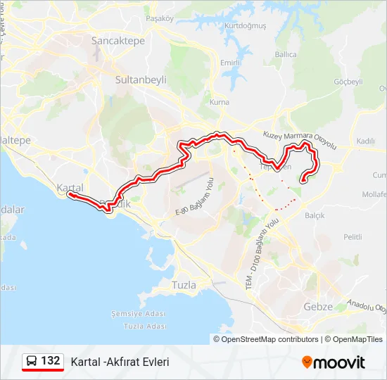 132 Bus Line Map