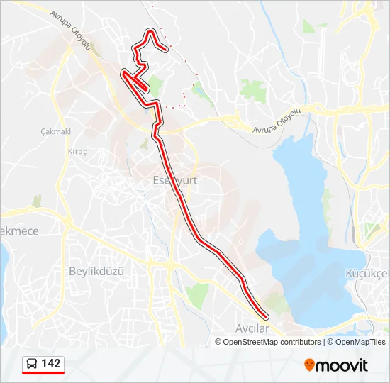 142 Bus Line Map