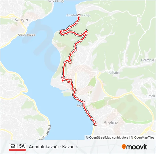 15A Bus Line Map