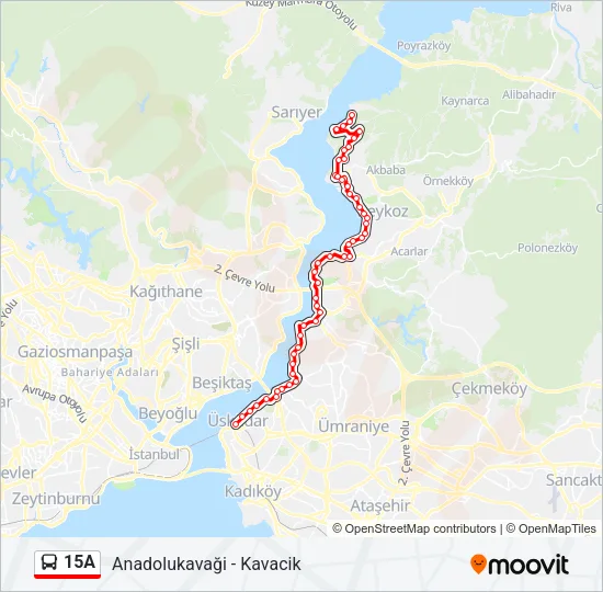 15A Bus Line Map