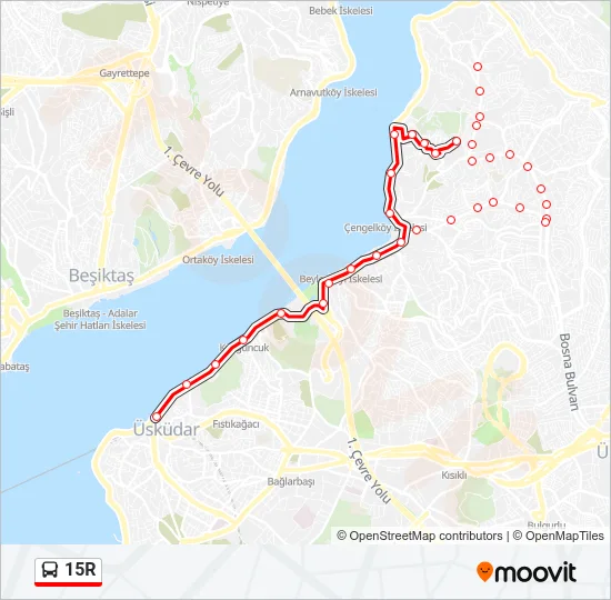 15R Bus Line Map