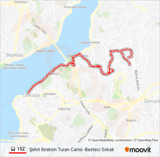 15Z Bus Line Map