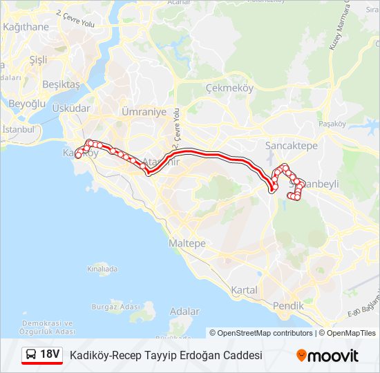 18V bus Line Map