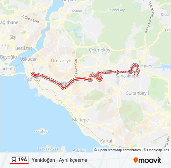19A Bus Line Map