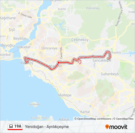 19A Bus Line Map