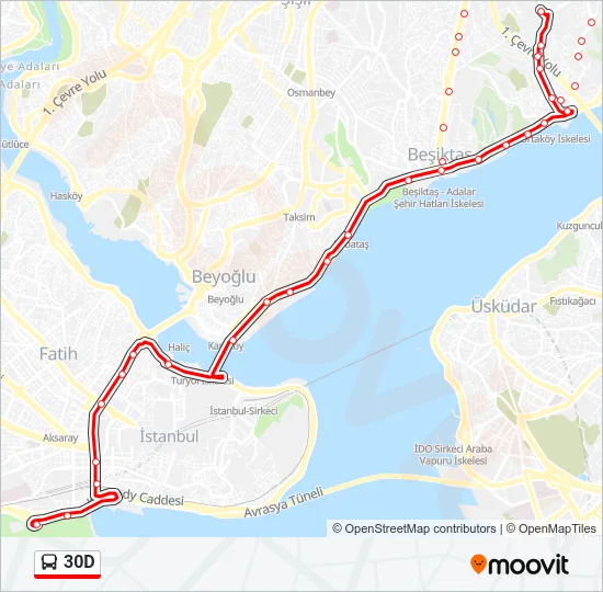 30D Bus Line Map
