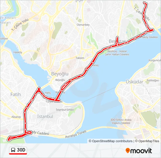 30D Bus Line Map