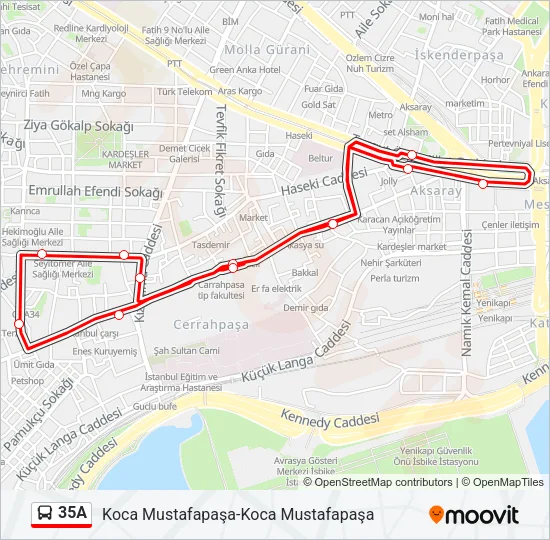 35A Bus Line Map