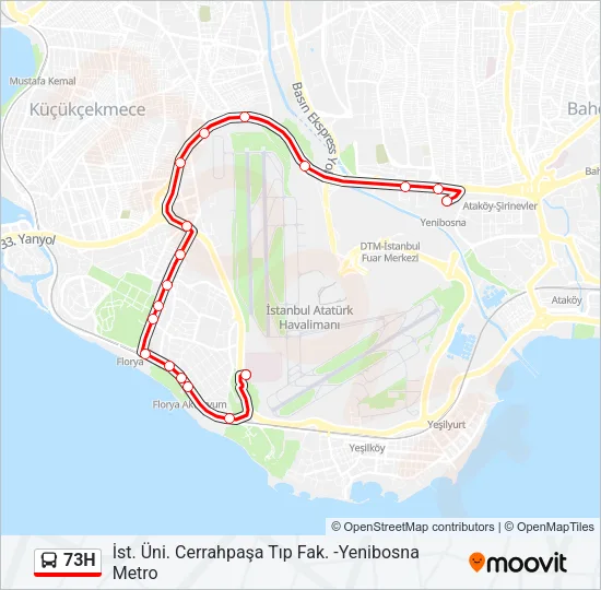 73H Bus Line Map