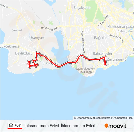 76Y Bus Line Map