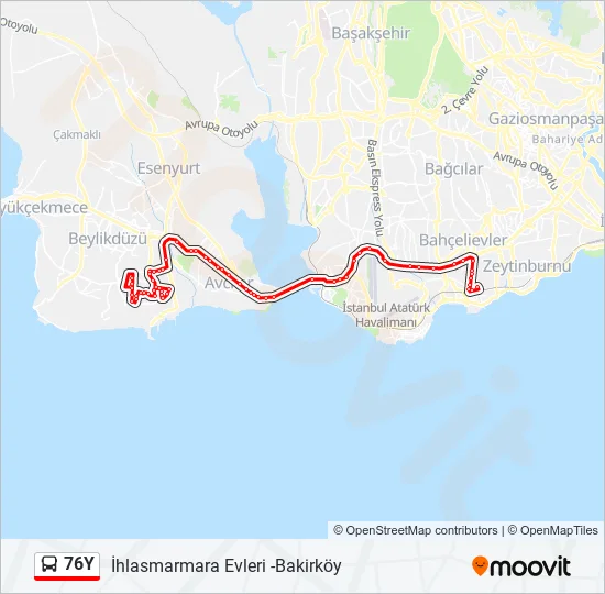 76Y Bus Line Map