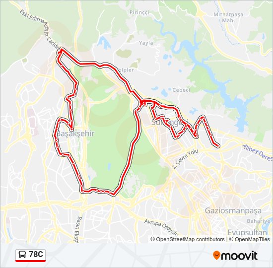 78C bus Line Map