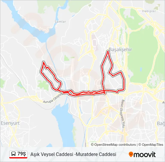 79Ş Bus Line Map