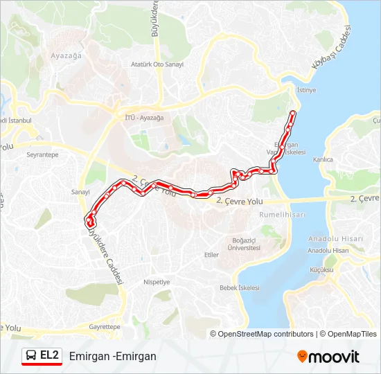EL2 Bus Line Map
