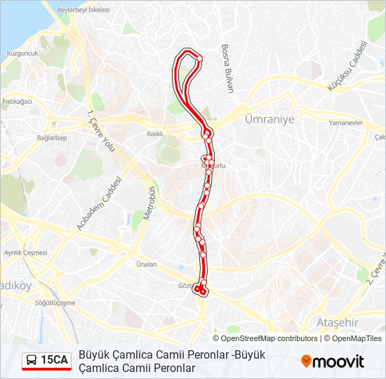 15CA bus Line Map