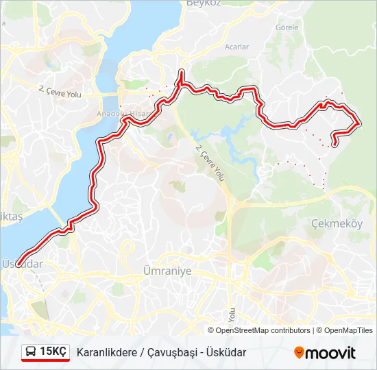 15KÇ Bus Line Map