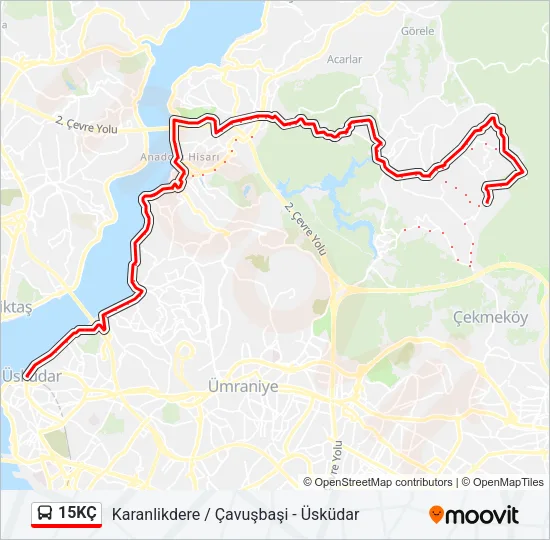 15KÇ Bus Line Map