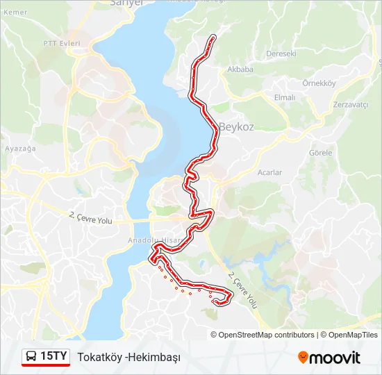 15TY Bus Line Map