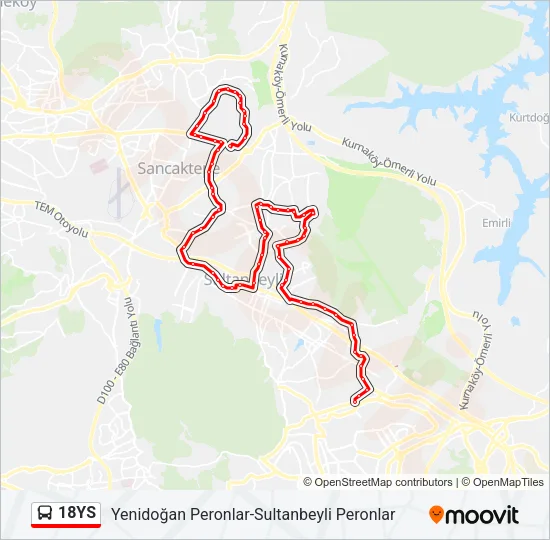 18YS Bus Line Map