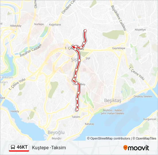 46KT Bus Line Map