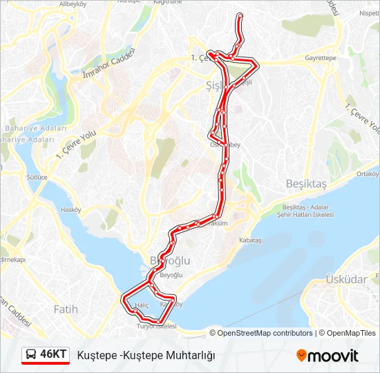 46KT Bus Line Map