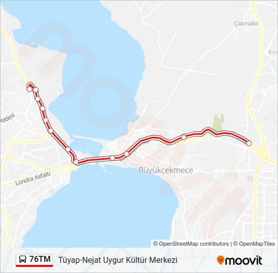 76TM Bus Line Map