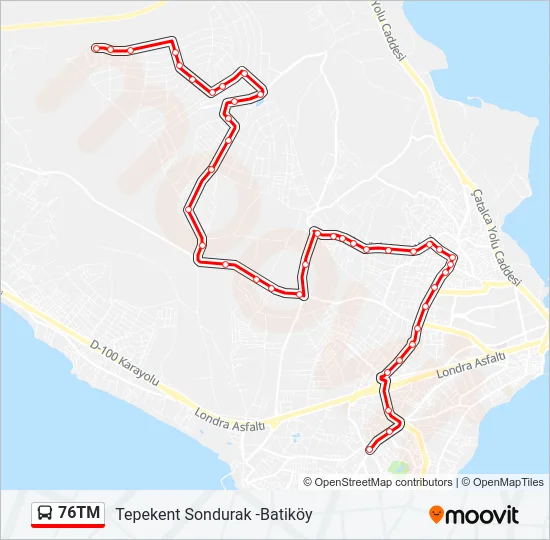 76TM Bus Line Map
