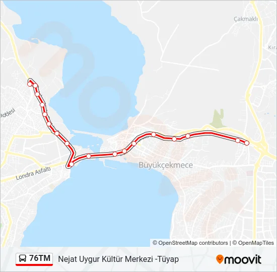 76TM Bus Line Map