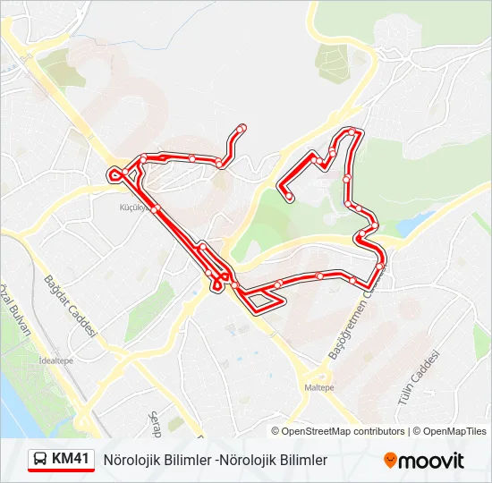 KM41 Bus Line Map