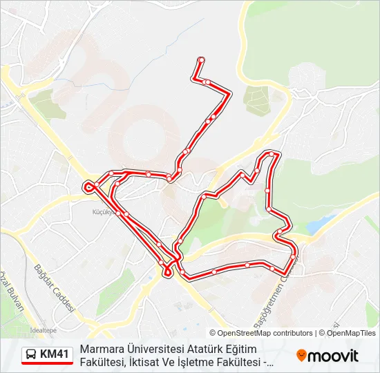 KM41 Bus Line Map