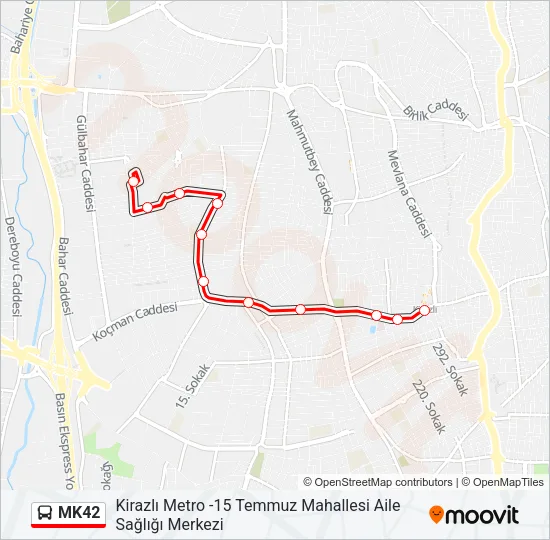 MK42 Bus Line Map