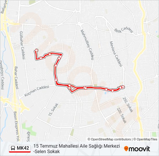 MK42 Bus Line Map