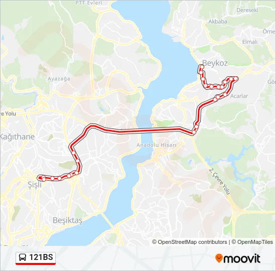 121BS Bus Line Map