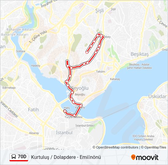 70D Bus Line Map