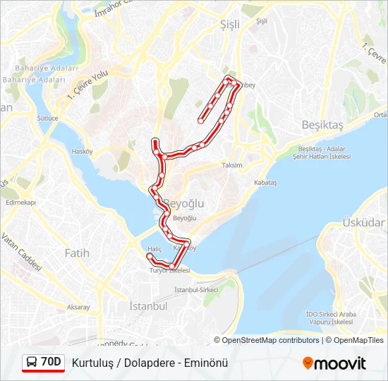 70D Bus Line Map