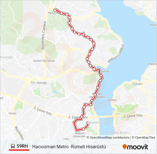 59RH Bus Line Map