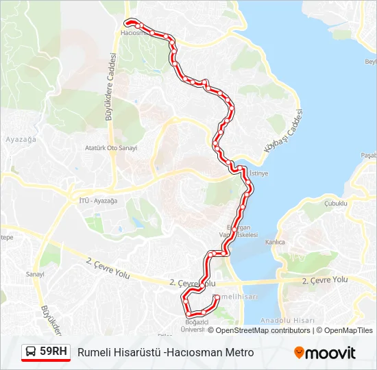 59RH Bus Line Map