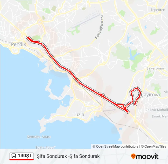 130ŞT Bus Line Map