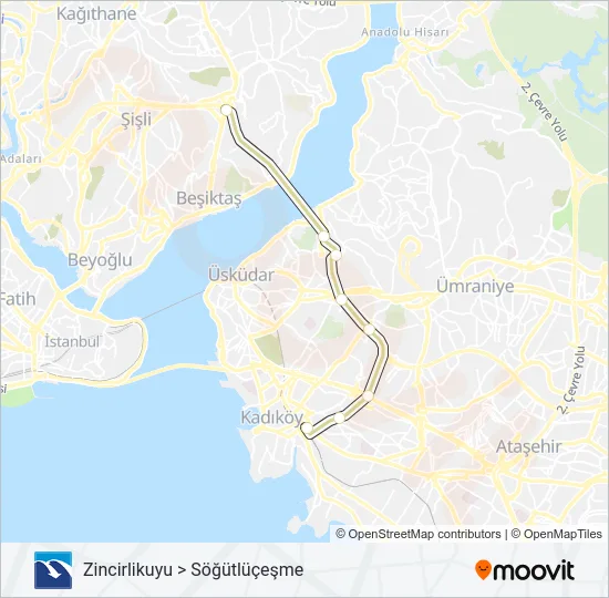34Z Metrobus Line Map