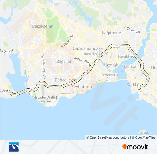 34AS Metrobus Line Map