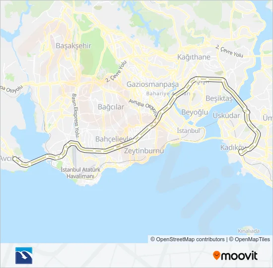 34AS Metrobus Line Map