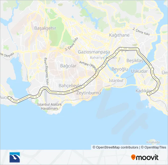 34AS Metrobus Line Map