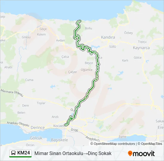KM24 Bus Line Map