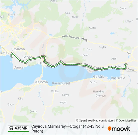 435MR Bus Line Map