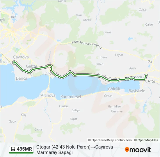 435MR Bus Line Map