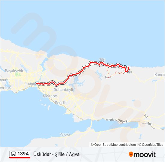 139A Bus Line Map